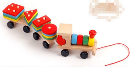 Ezzilife Wooden Train Toy – 3-in-1 Tractor Puzzle for Kids | SA Montessori Toy