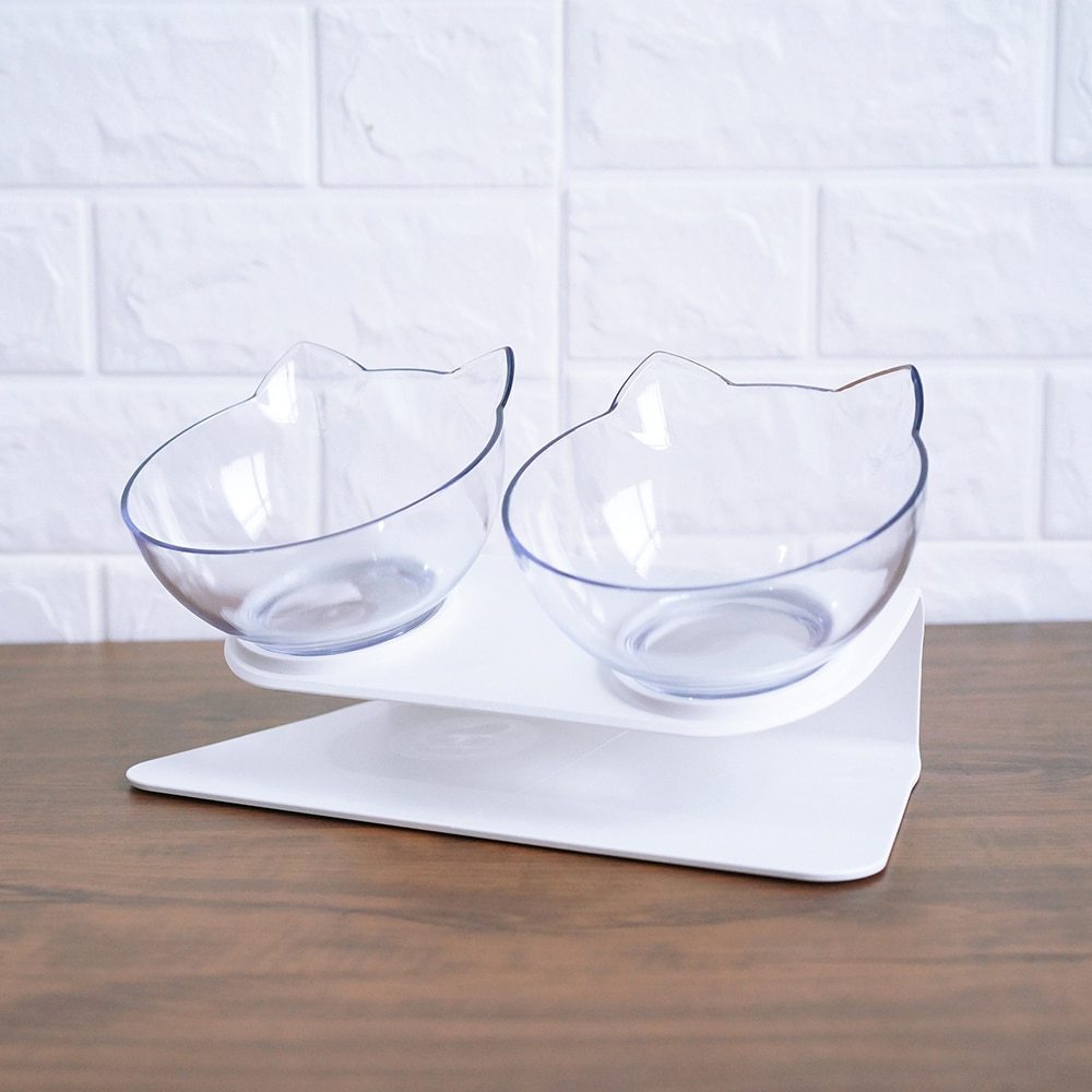 Ezzilife Raised Cat Food Bowl – Protects Neck & Spine