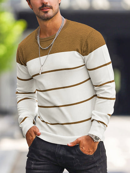 Men's Knitted Fashion Crew Casual Sweatshirt