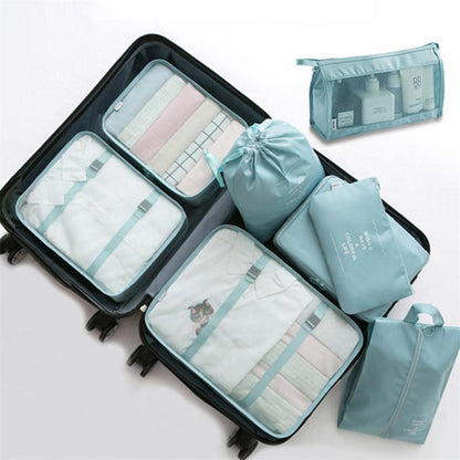 8-Piece Travel Luggage Organizer Packing Cube Set Bags