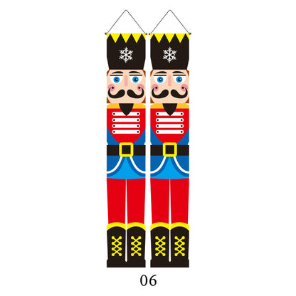 Christmas Couplet Curtain Hanging Cloth Lattice Decoration Hanging Flag