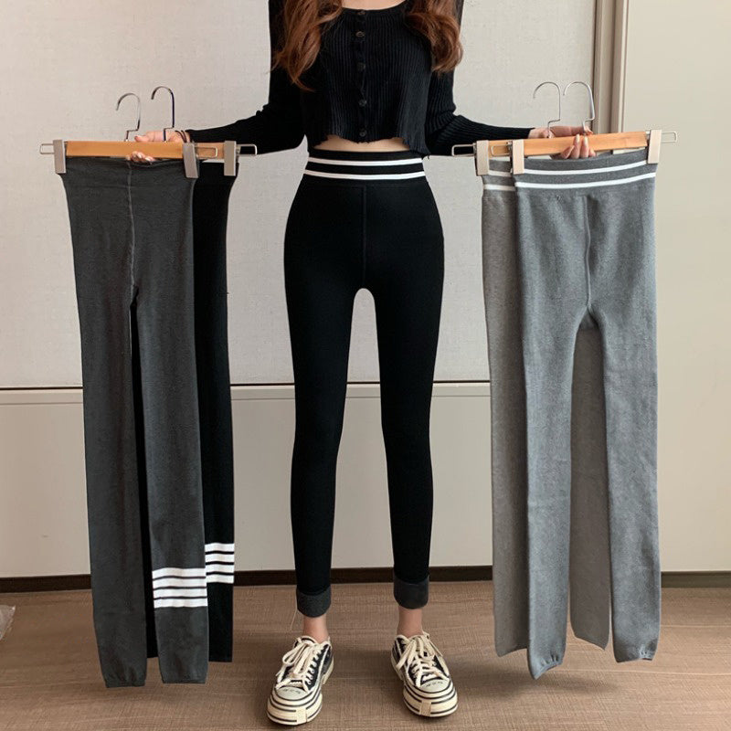 Add velvet and thickened leggings