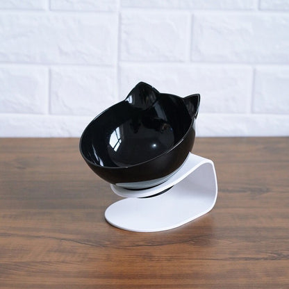 Ezzilife Raised Cat Food Bowl – Protects Neck & Spine
