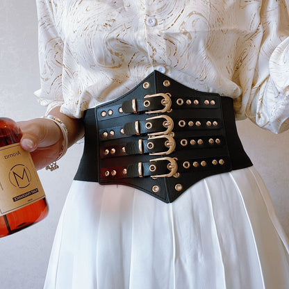 Wide Belt Punk Hip Hop Decorative Belt Nightclub Accessories