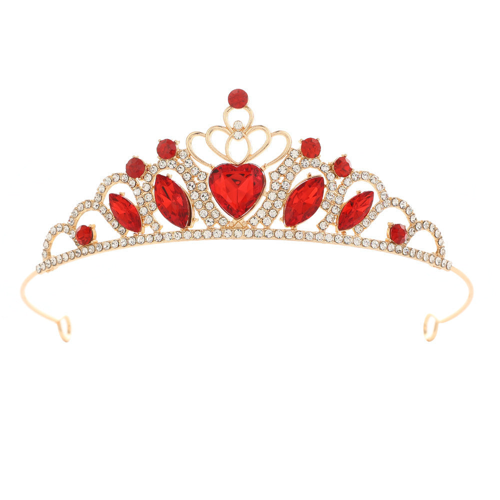 Children Crystal Crown Accessories Ballet Performance Diamond Updo Headband