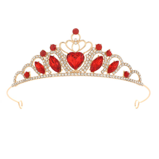 Children Crystal Crown Accessories Ballet Performance Diamond Updo Headband