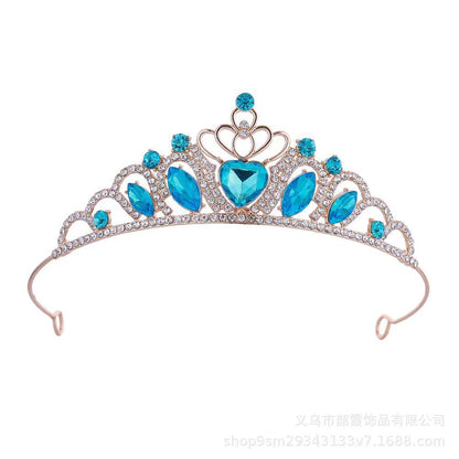 Children Crystal Crown Accessories Ballet Performance Diamond Updo Headband