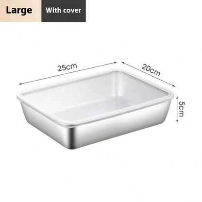 Thickened Stainless Steel Plate Household With Lid