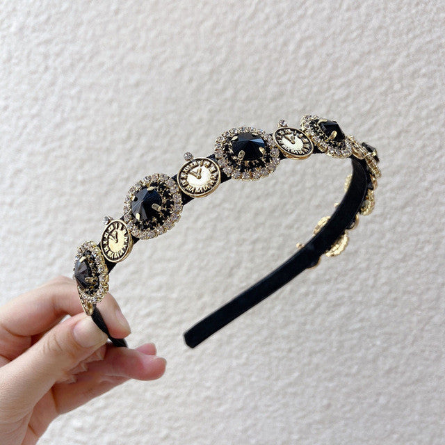 Baroque Vintage Palace Rhinestone Pearl Hair Accessories Metal Wild Out