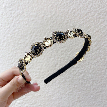 Baroque Vintage Palace Rhinestone Pearl Hair Accessories Metal Wild Out