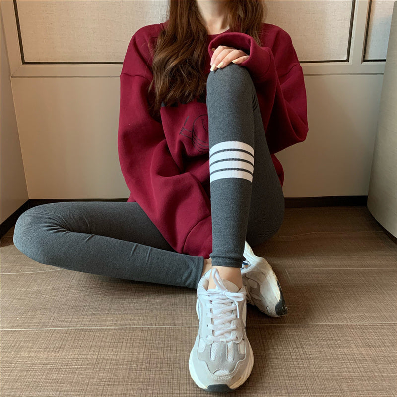 Add velvet and thickened leggings