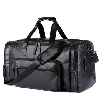 Men’s PU Leather Large Capacity Retro Designer Travel Bag