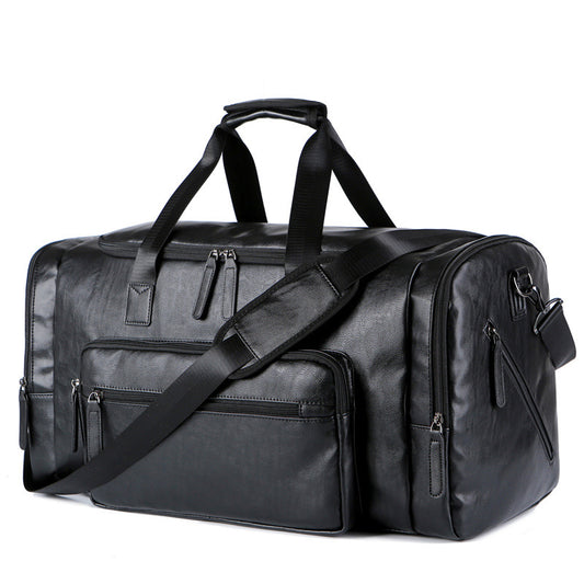Men’s PU Leather Large Capacity Retro Designer Travel Bag