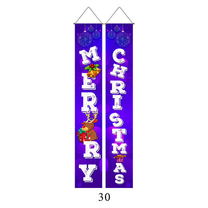 Christmas Couplet Curtain Hanging Cloth Lattice Decoration Hanging Flag