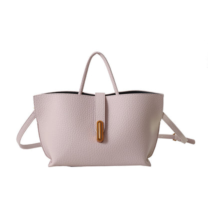 Trendy Litchi Zipper Tote Bag for Women