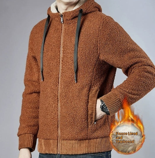Winter Men's Zipper Hooded Sweater Cardigan