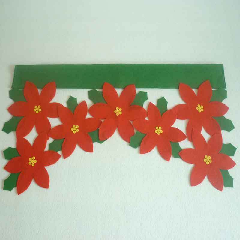 Christmas petal curtain