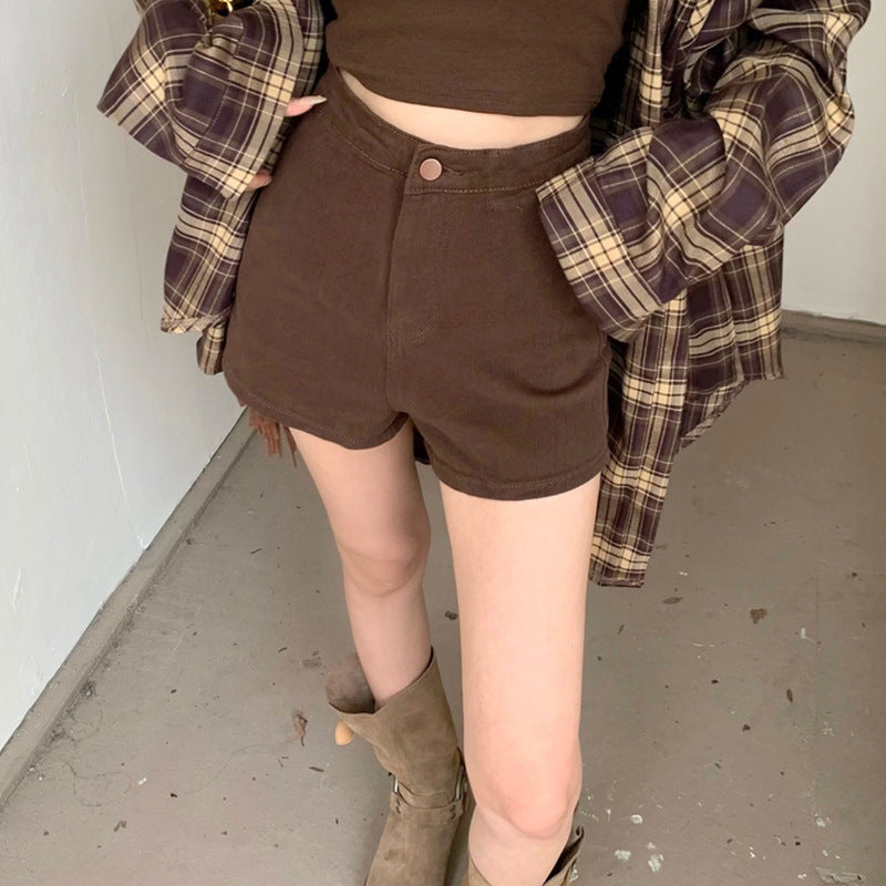 Vest High Waist Shorts Three-piece Women's Clothing