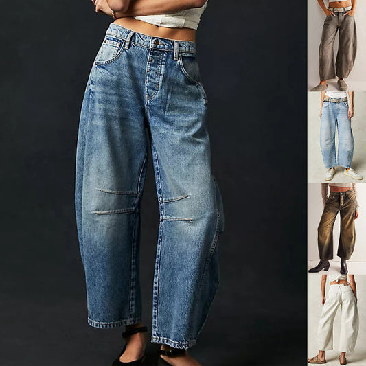 Ezzilife pants, Baggy Barrel Jeans – High Stretch Casual Fit