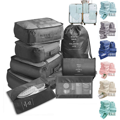 8-Piece Travel Luggage Organizer Packing Cube Set Bags