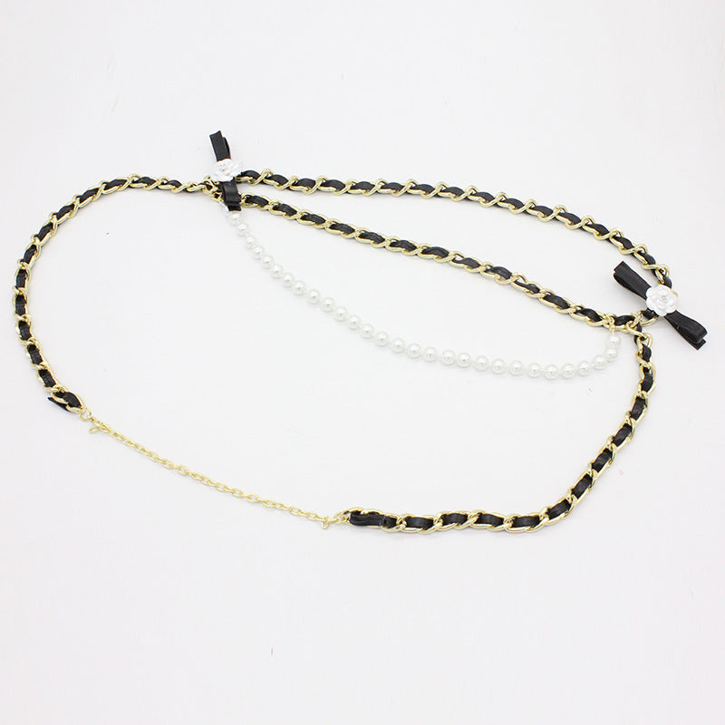 Pearl Waist Chain Female Small Fragrance Accessories Metal