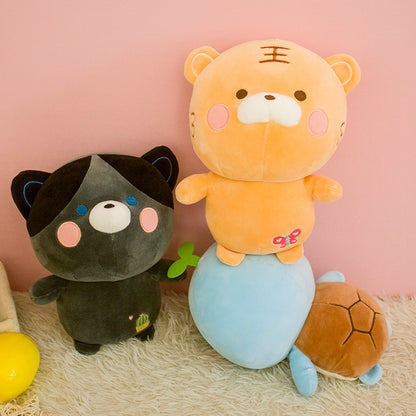 1pc 23cm Cartoon Tiger Tortoise Duck Cat Plush Toys Lovely Animal Doll Stuffed Toys for Baby Kids Girlfriend Appease Gift