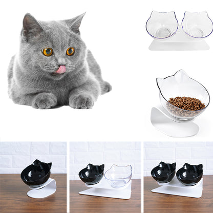 Ezzilife Raised Cat Food Bowl – Protects Neck & Spine