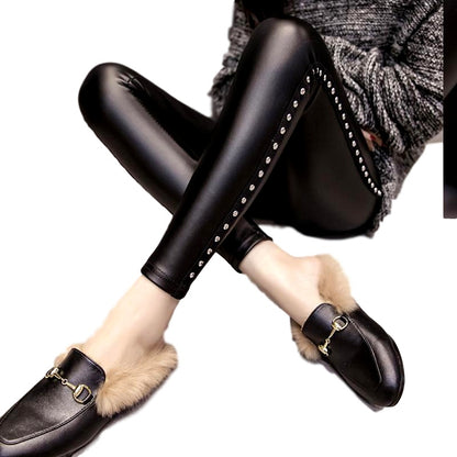 Button Up Vegan Pencil Leggings