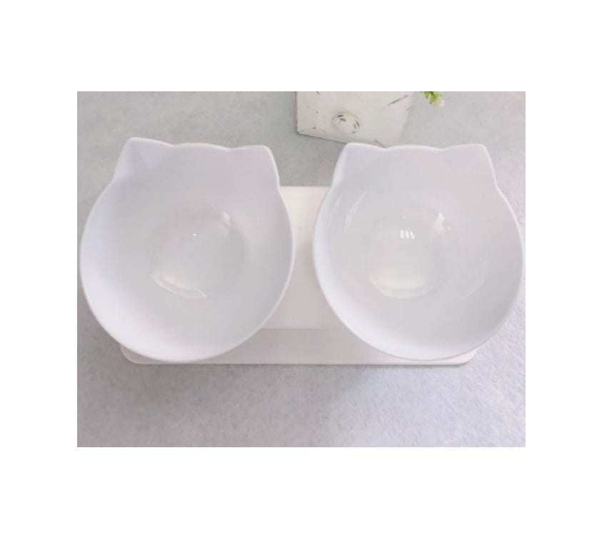 Ezzilife Raised Cat Food Bowl – Protects Neck & Spine