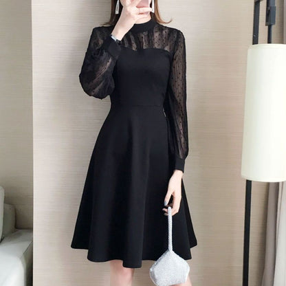 Slimming Long Sleeve Lace Underdress