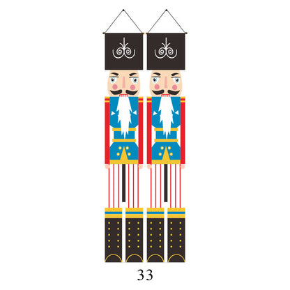 Christmas Couplet Curtain Hanging Cloth Lattice Decoration Hanging Flag