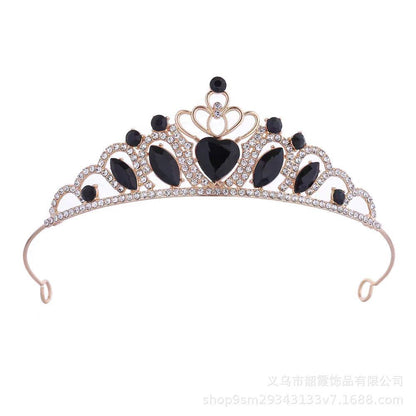 Children Crystal Crown Accessories Ballet Performance Diamond Updo Headband