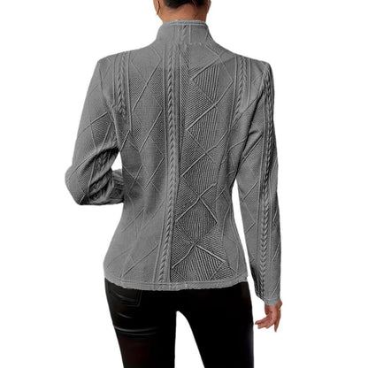 Stand Collar Blazer – Elegant Slim Fit Suit Jacket