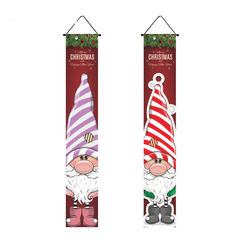 Christmas Couplet Curtain Hanging Cloth Lattice Decoration Hanging Flag
