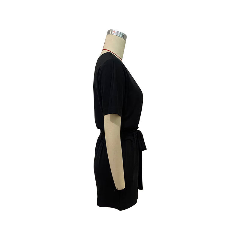 Women's Clothing Casual Shoulder Solid Color One-piece Shorts