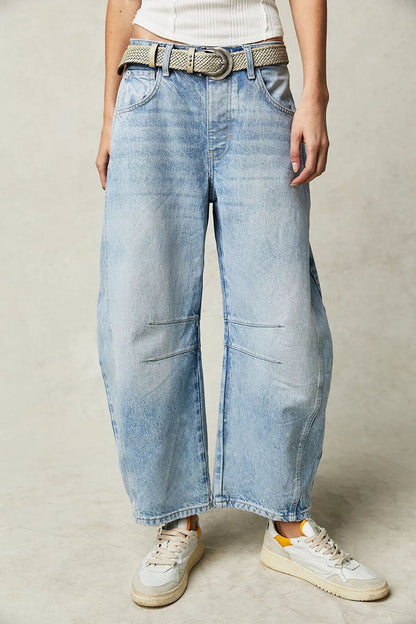 Ezzilife pants, Baggy Barrel Jeans – High Stretch Casual Fit