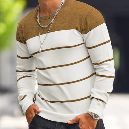 Men's Knitted Fashion Crew Casual Sweatshirt