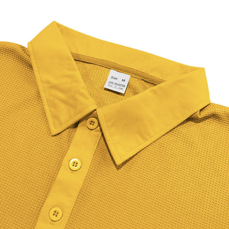 Short Sleeve Polo – Lightweight Waffle Style for Men