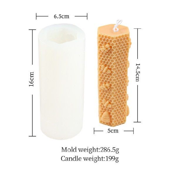 3D Honeycomb Silicone Candle Mold