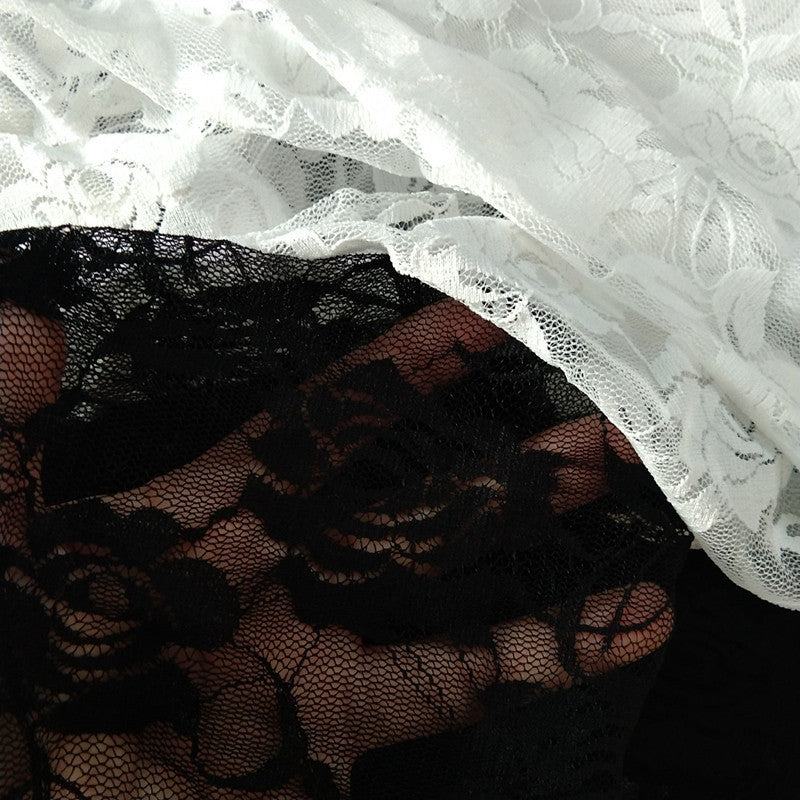 Autumn Sweet Lace Rose Hollow Leggings