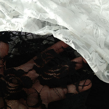 Autumn Sweet Lace Rose Hollow Leggings