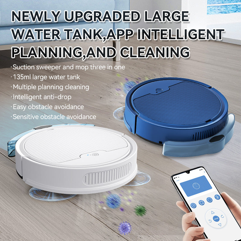 Smart Robot Vacuum – App Control, Large Tank & Strong Suction