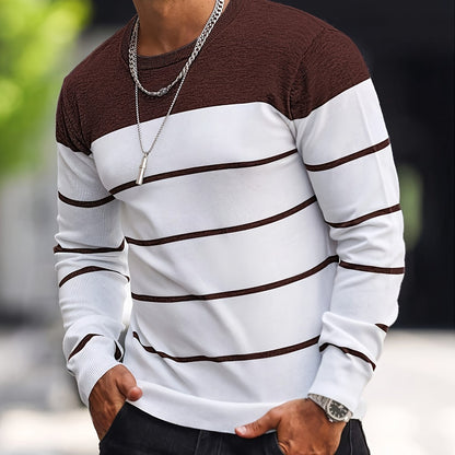 Men's Knitted Fashion Crew Casual Sweatshirt