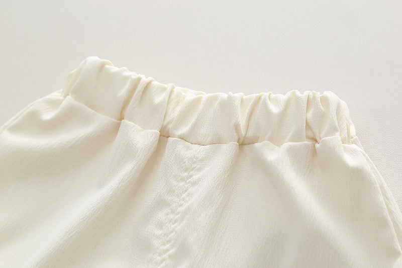 Girls Summer Short Sleeve Shorts Two-piece Set