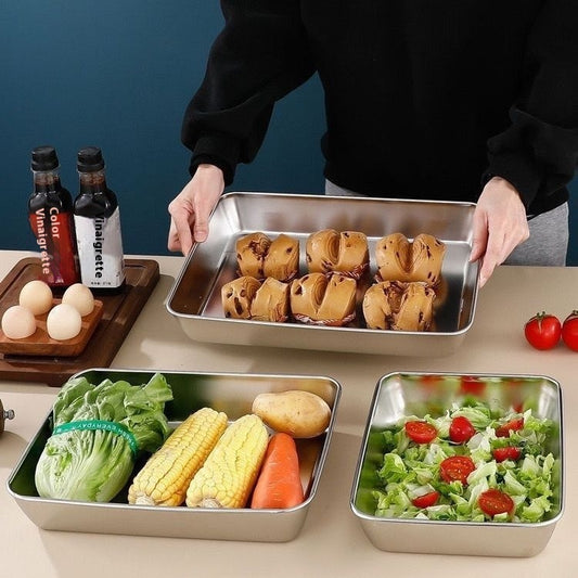 Thickened Stainless Steel Plate Household With Lid