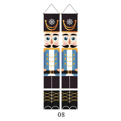 Christmas Couplet Curtain Hanging Cloth Lattice Decoration Hanging Flag