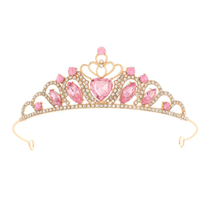 Children Crystal Crown Accessories Ballet Performance Diamond Updo Headband
